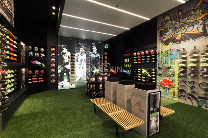 Shoes Shop Creative Display Top Quality Free Standing Sport Shoes Display Wall Furniture