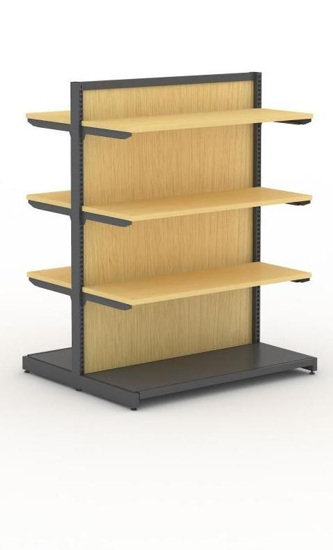 IN STOCK Supermarket Shelves Steel Wood Shelves Retail Display Gondola Shelving rack For Shop