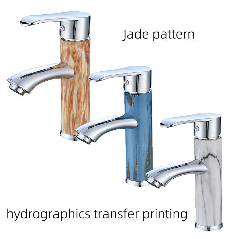 Basin Faucet with Mixer Wholesale  ABS Plastic Jade pattern cold and hot water bathroom faucet plastic faucet tap