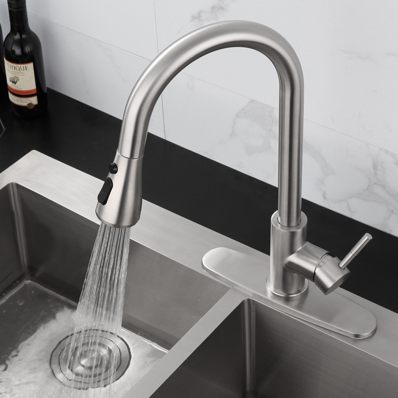 Kitchen Faucet with Pull Down Sprayer  Kitchen Sink Faucet Pull Out Sprayer Hot Selling Stainless Steel