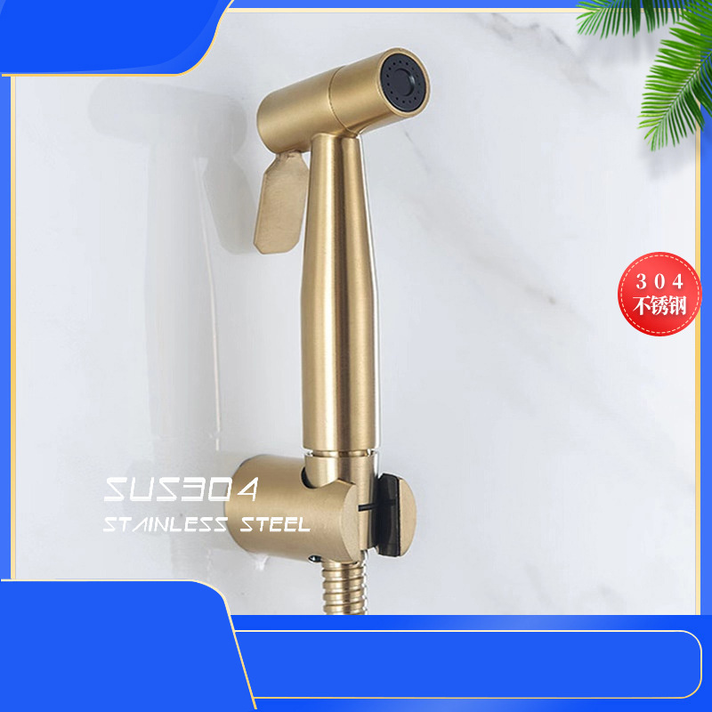 stainless steel gold  Bathroom Spray Gun Shataf WC Hand Held Muslim Shower Shattaf Bidet Sprayer for Toilet