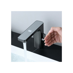 Automatic water saver tap smart sensor faucet automatic led digital display faucet digital water bathroom faucet