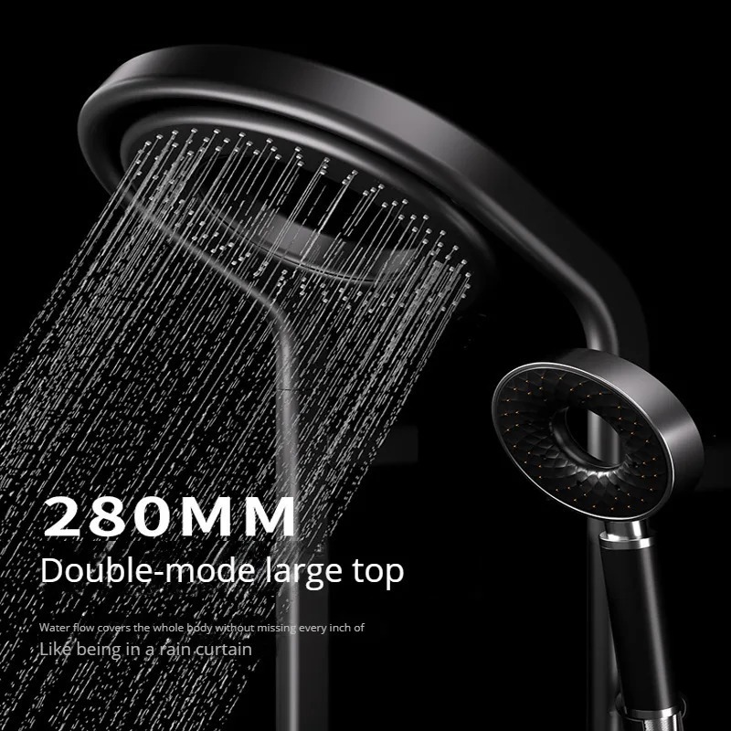 Bathroom wall-mounted 360 degree shower head Intelligent Digital Temperature Pressurized Bathroom Shower Set