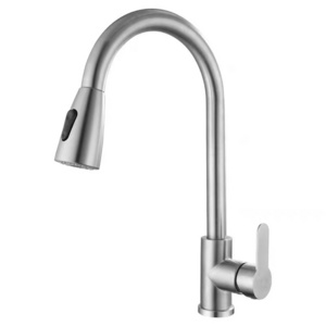 Pull Out Sprayer Kitchen Sink Faucets Stainless Steel 304  Cheap Price Single Handle Kitchen Faucet Mixers Pull Down Faucet