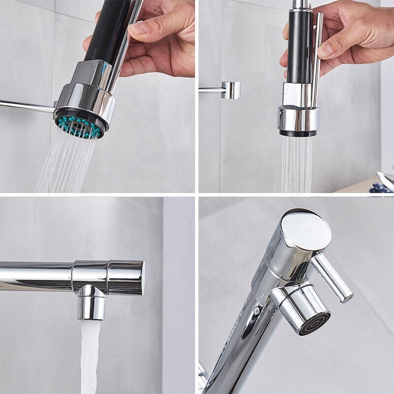 Sturdy Spring Single Handle Pull Down Kitchen Sink Faucets with Sprayer Pull Out Kitchen Faucet