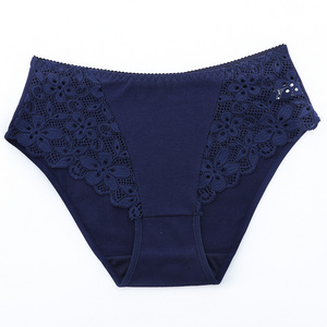 New Healthy Underwear Soft Solid Simple Women Lace Panty Comfortable Mid Waist Cotton Panties Knitted Free for Women Adults