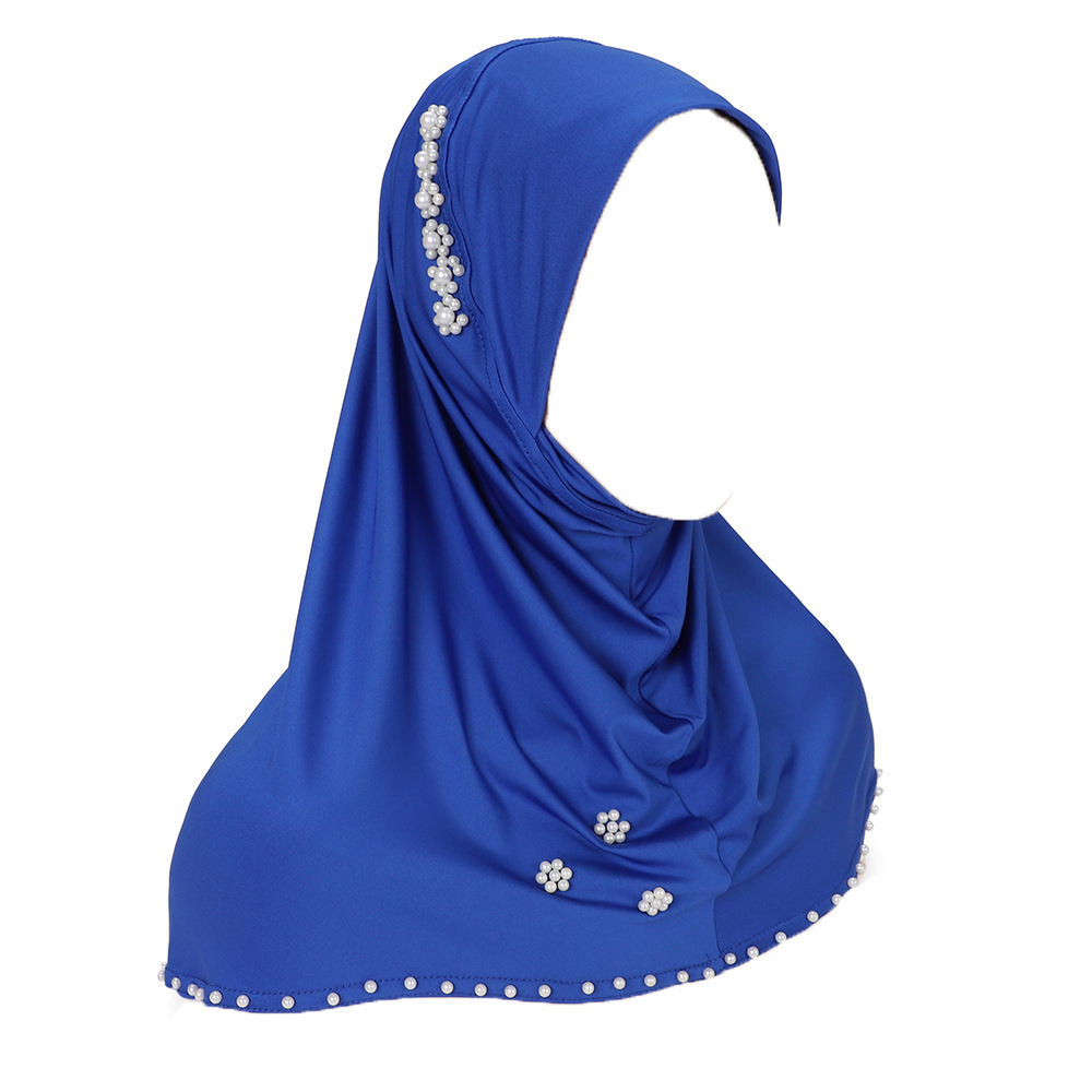 Hot Sale Wholesale Fashion Plain Color Pearls Design Instant Hijab Malaysia Lady Niqab Under Scarf Hijab Inner Cap