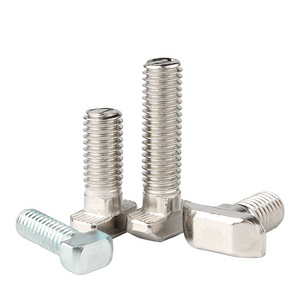 China Custom Made M5 M6 M8 stud 5000 stainless steel half threaded rod nickel plated t bolts and screws