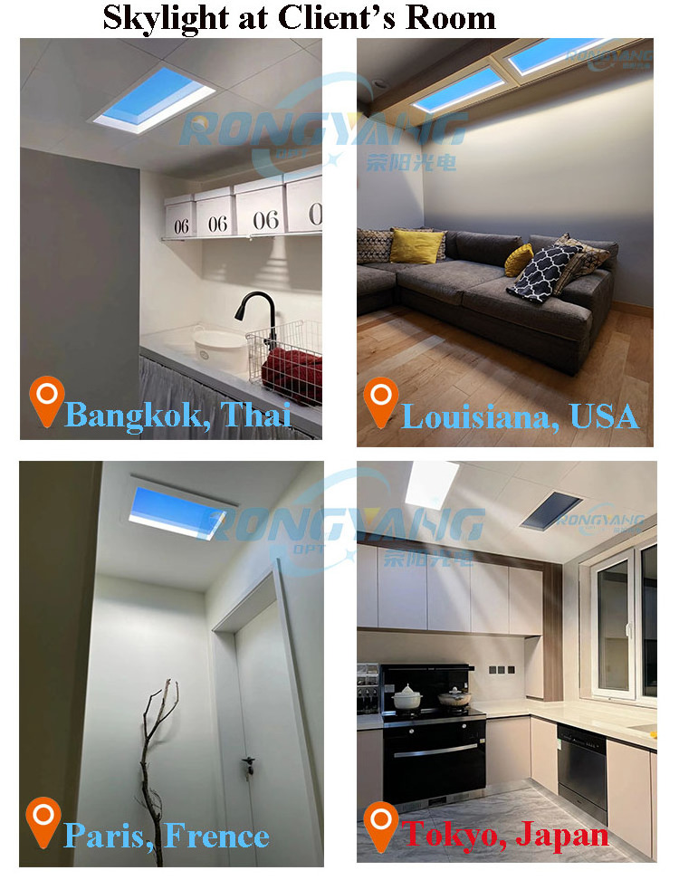 Circadian Artificial Virtual Skylight Blue Sky Recessed Indoor Lighting LED Ceiling Panel Light