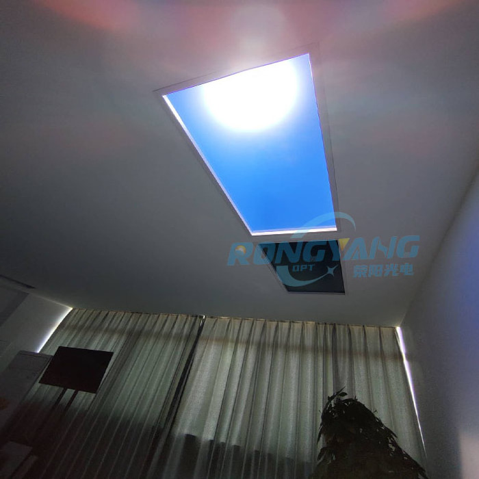 Recessed Smart Wifi Ceiling Blue Sky Led Fake Ceiling Circadian Artificial Skylight 90 Degree Panel Light