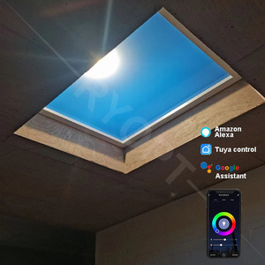 Artificial Sun Skylight RYOPT Tuya Coelux Fake Faux Natural Lamp Blue Sky Window Led Simulator Ceiling Panel Light