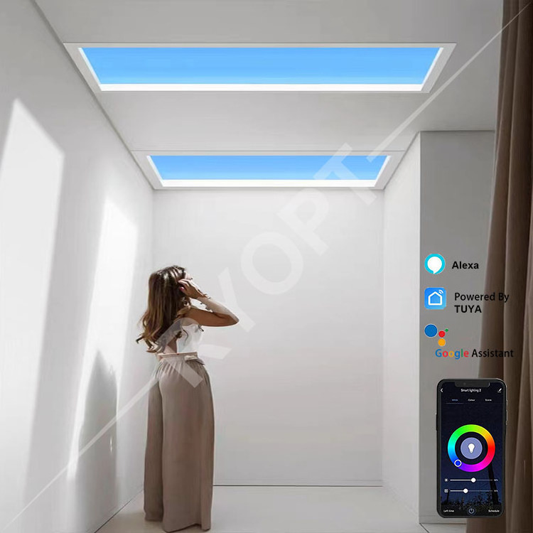 Recessed Surface Mounted Artificial LED Skylight Virtual Sunlight Smart Tuya Panel Ceiling Blue Sky Light