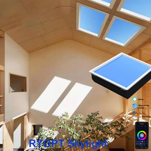 Artificial Blue Sky Light 100W tuya wifi App 60x60cm Recessed kitchen Bathroom Hotel Led sky Ceiling Panel Light