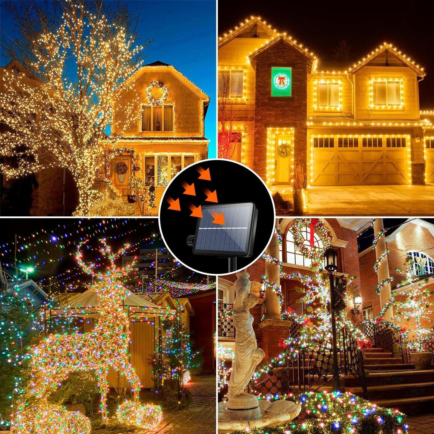 Smart 5M LED Rgb Solar Strip Light Home Garden Copper Wire Fairy Outdoor Solar Christmas Party Solar String Light