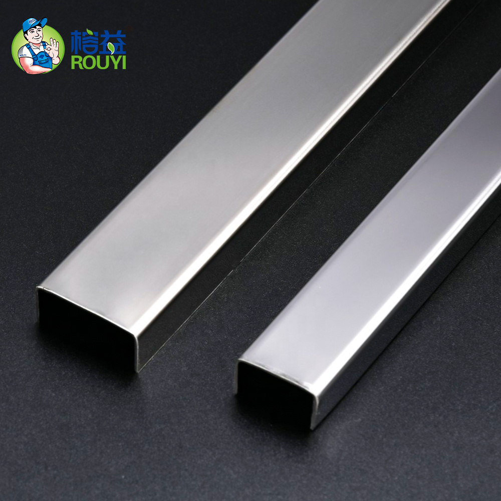 Decorative Inside Wall Floor Corner Strip Edging Ceramic Flexible Stainless Steel Metal Round Edge Metal Tile Trim