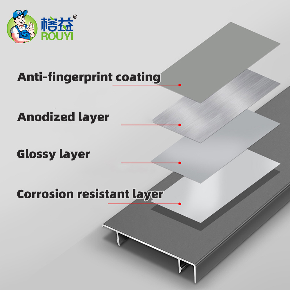 Baseboard Wall Flooring LED Skirting Board Aluminum Led Lighting Skirting Aluminium baseboard  With Led Light