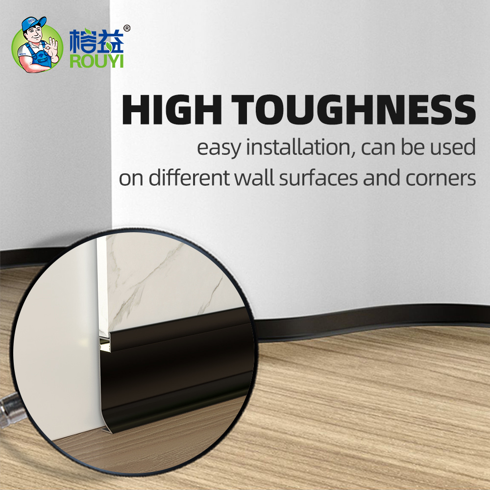 Baseboard Wall Flooring LED Skirting Board Aluminum Led Lighting Skirting Aluminium baseboard  With Led Light