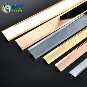 Decorative Inside Wall Floor Corner Strip Edging Ceramic Flexible Stainless Steel Metal Round Edge Metal Tile Trim