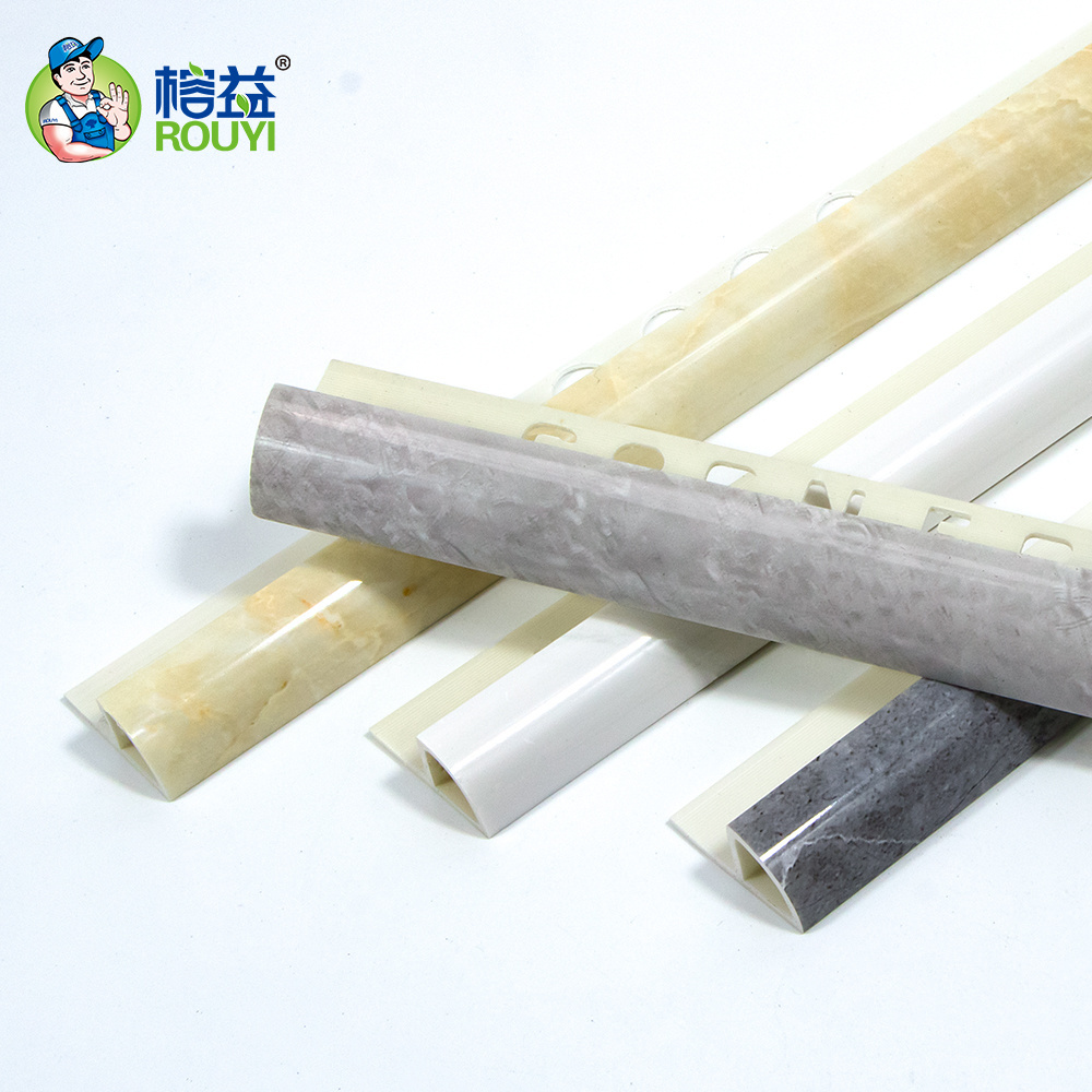 Foshan Ceramic  Wall Tile Edge Eco Friendly Stone Plastic Pvc Ceramic Tile Corner Trim