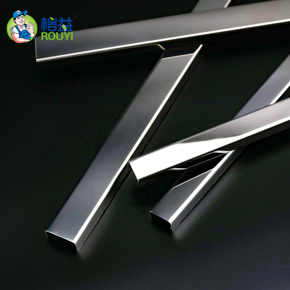 Decorative Inside Wall Floor Corner Strip Edging Ceramic Flexible Stainless Steel Metal Round Edge Metal Tile Trim