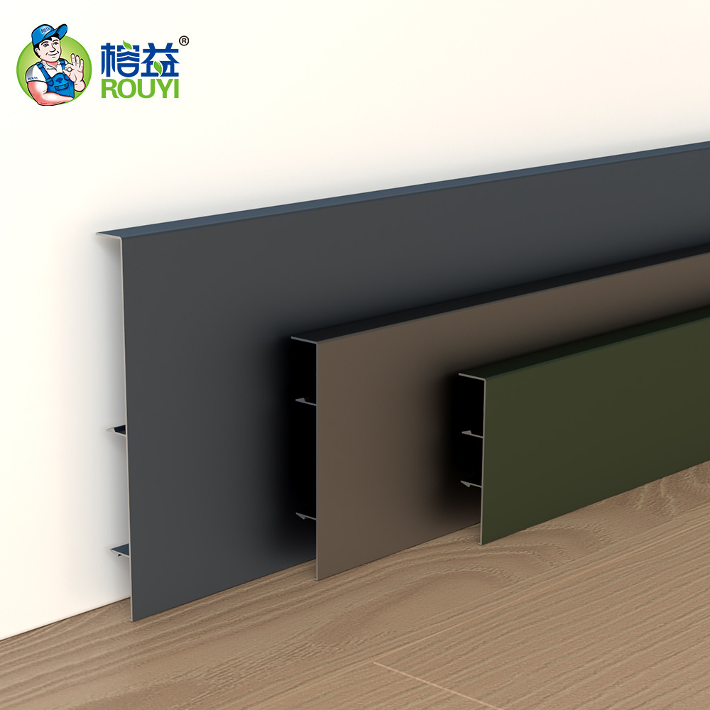 Kitchen Black Metal  Kitchen Aluminum Alloy Drywall Baseboard Skirting Board Plastic Kitchen Corners Skirting