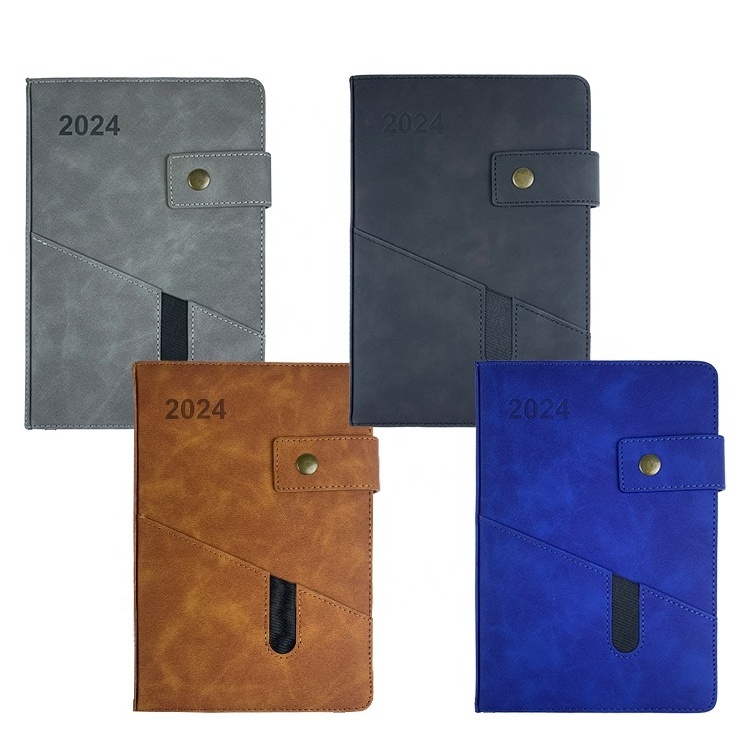 Factory Production High-end Leather Diary With Magnetic Lock With LOGO On It Leather PU Planner Leather Diary