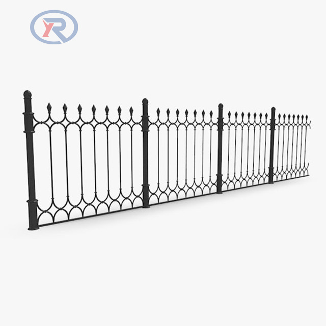 Custom Home Garden Black Metal Decorative Wrought Iron Fence Panels