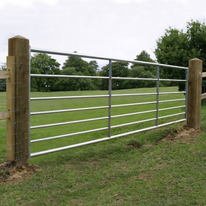 High quality heavy duty used galvanized steel pipe metal field farm gates design