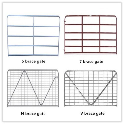 High quality heavy duty used galvanized steel pipe metal field farm gates design