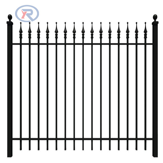 Custom Home Garden Black Metal Decorative Wrought Iron Fence Panels