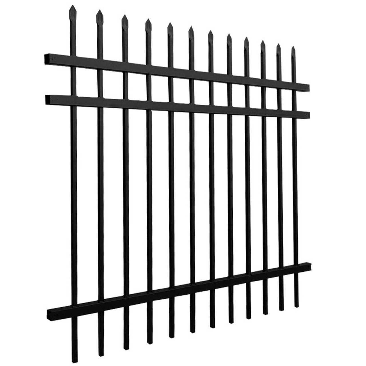 Metal Garden Iron Fence Panels Outdoor Metal Steel tubular Fences Modern Wrought Iron Zinc Steel Fence