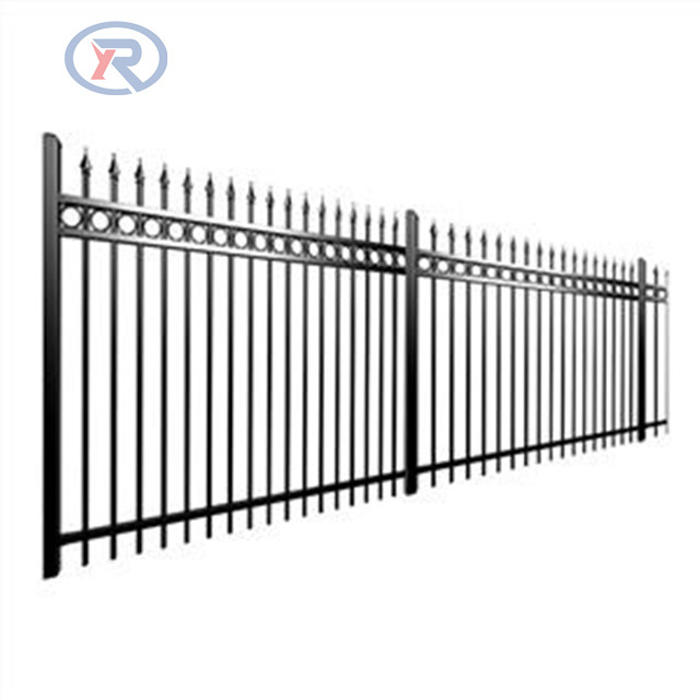 Custom Home Garden Black Metal Decorative Wrought Iron Fence Panels