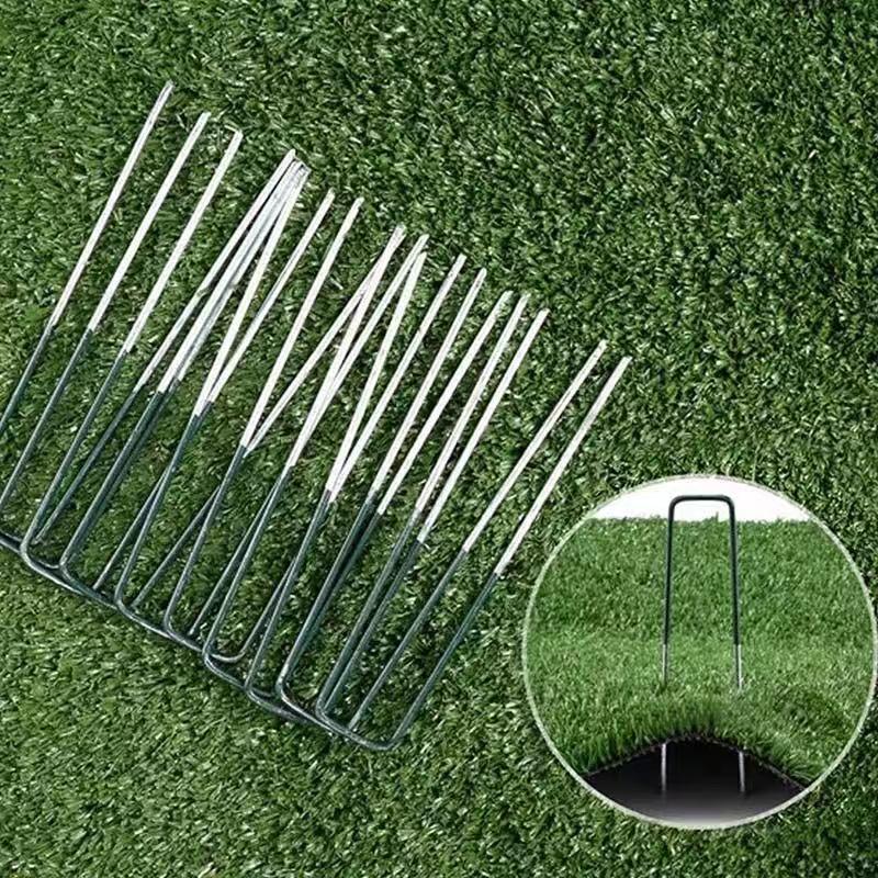 Heavy Duty U Shape Garden Stakes Staple Turf nails Securing Pegs Pins Anti-Rust For Securing Weed