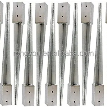 Heavy duty zinc coating Galvanized Helical Ground anchor Pile Pole Anchor to fix wooden posts