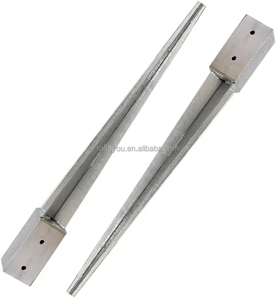 Heavy duty zinc coating Galvanized Helical Ground anchor Pile Pole Anchor to fix wooden posts