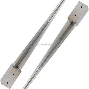 Heavy duty zinc coating Galvanized Helical Ground anchor Pile Pole Anchor to fix wooden posts