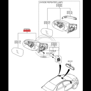 87620-H7010Other Body System Auto Parts car mirror accessories suitable for Hyundai Kia Korean car Rear View Mirror 87620-h7010