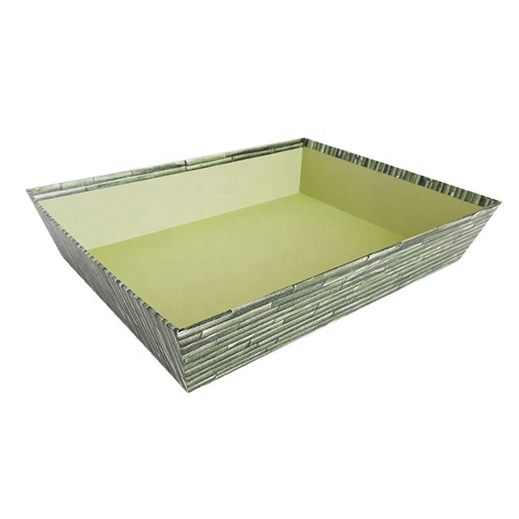 Wholesale custom recyclable food cardboard tray paper storage boxes & bins gift packaging storage basket