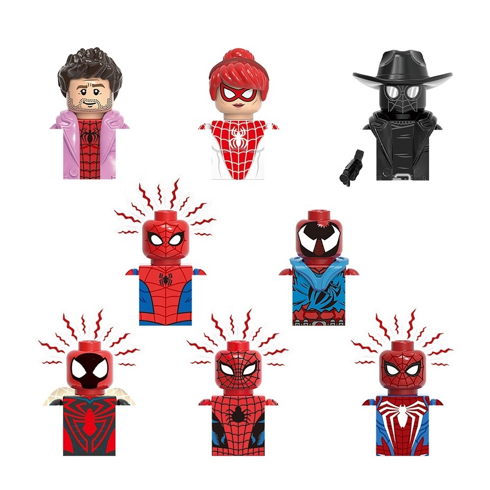 G0120 G0124 G0126 KT1069 KT1072 Marvely Super heros Spider-Verse sets Building Block Mini Figure Plastic Toy Spider Punk Gwen