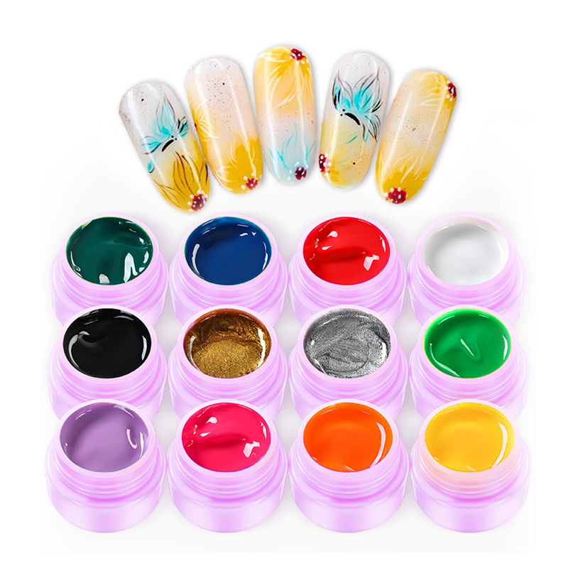 RONIKI Long Lasting Resin Mixed Color Nail Painting Gel Polish Private Label Custom Logo Nail Paint Uv Gel For Nail Art