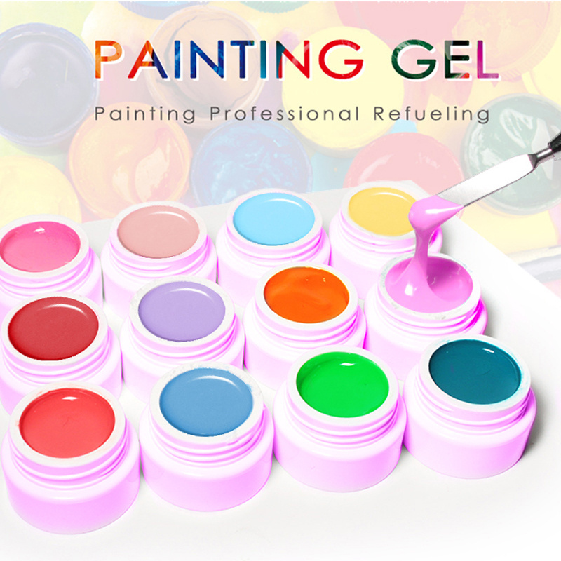 RONIKI Long Lasting Resin Mixed Color Nail Painting Gel Polish Private Label Custom Logo Nail Paint Uv Gel For Nail Art