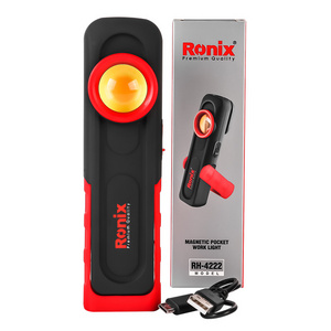 Ronix RH-4227 Wholesale cordless LED work light with 2 USB 18V rechargeable lithium battery powered portable Camping Light