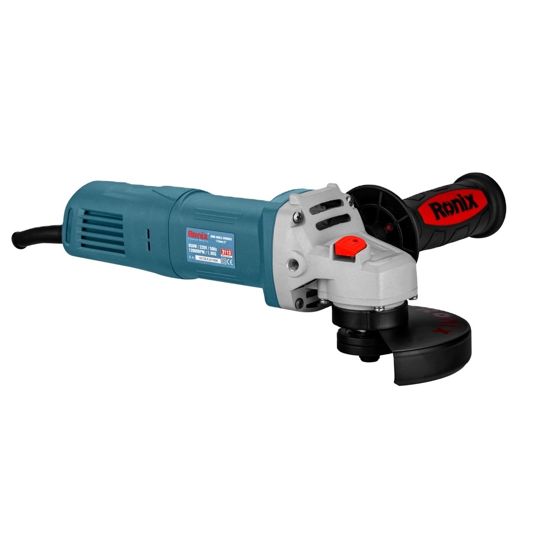 Ronix 3113 Electric Mini Angle Grinder 115mm Professional Hand Tools Set 220V 12000RPM Powerful Angle Grinder Machine