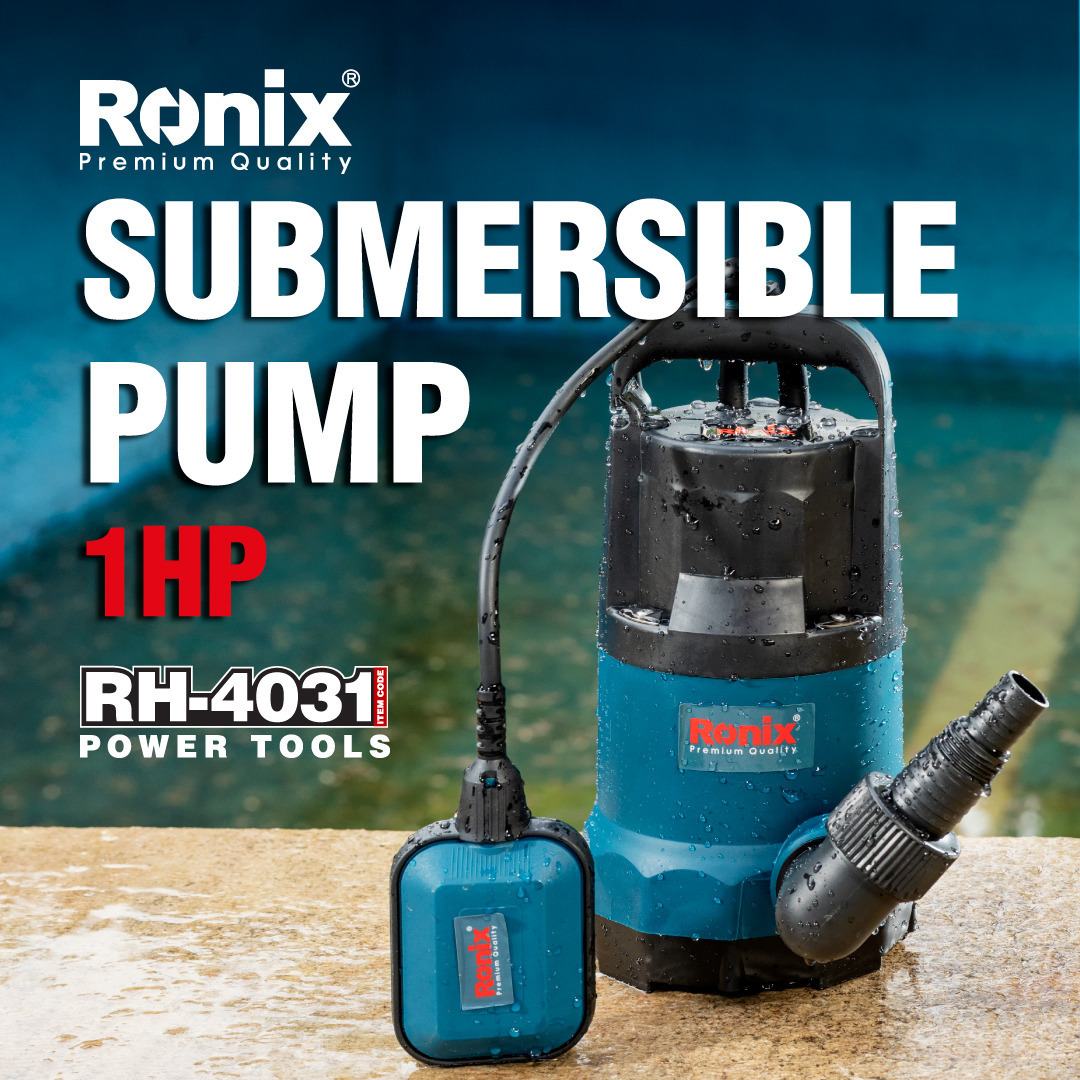 Ronix RH-4031 Water Well Jet Garden Tools 1HP 2850RPM Electric Sewage Suction Drainage Pump Submersible