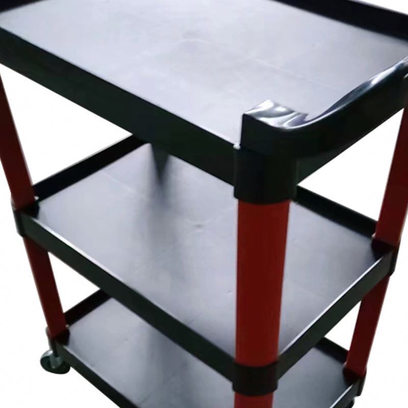 Multifunctional Use Car Detailing Cart Customized OEM LOGO Plastic Tool Car 3 Shelf Tool Cart