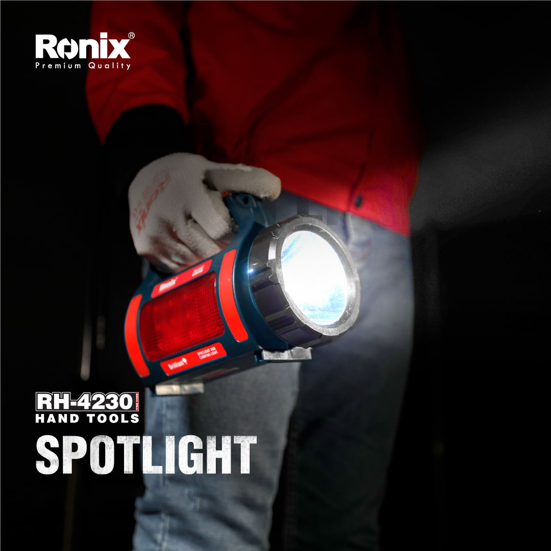 Ronix RH-4230 500M Illumination Range Handheld Lightweight LED Spotlight Or Portable Outdoor Camping Light