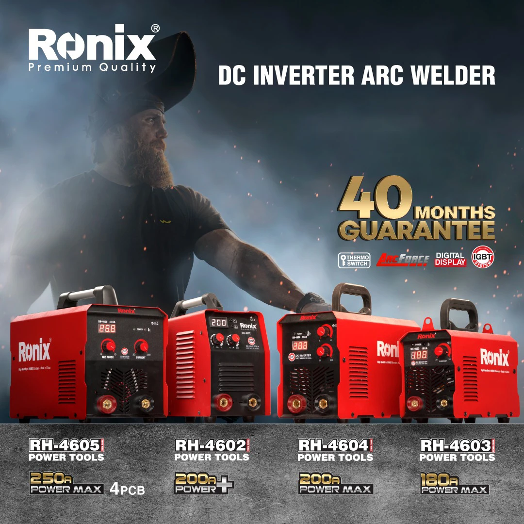 Ronix Rh-4693 Ac 220V Mini Welding Machine 200Amp Arc Mma Welder Dual Voltage Stick Welder Wide Voltage Inverter