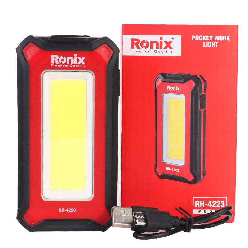 Ronix RH-4221 Model with rechargeable battery working light Cordless Magnetic spot Working light Camping Light