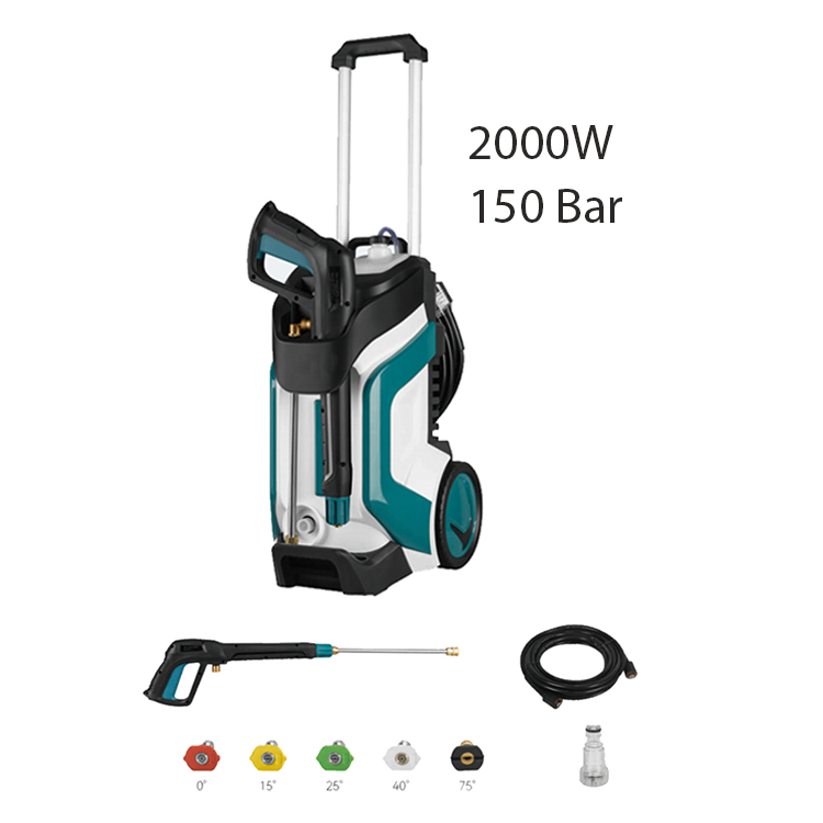 2000W High Pressure Car Washer Cleaning Machine Electric 150 bar High Pressure Water Jet Washer Car Surface Washer Cleaner