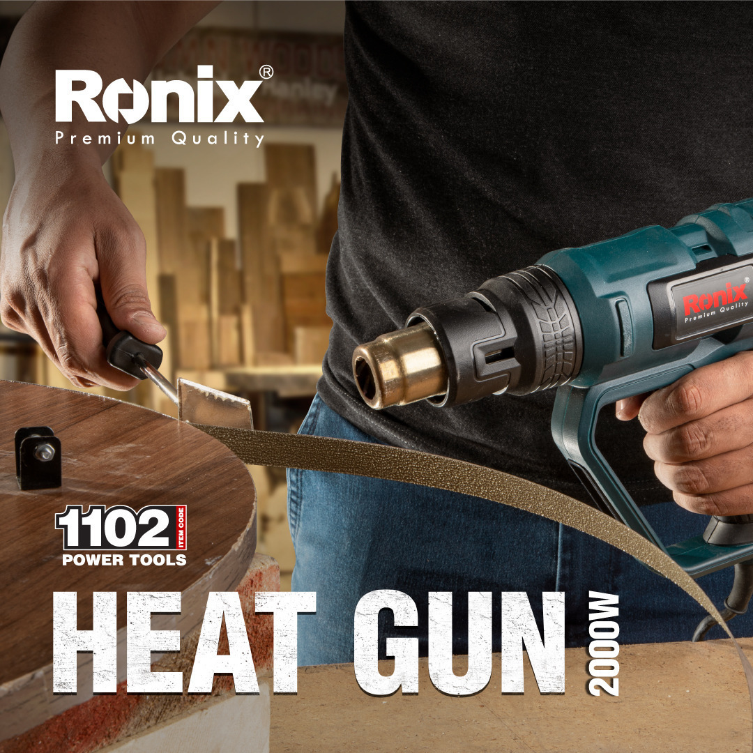 Ronix 1102 Hot Selling 50-60Hz Professional Power Tools Electric Heat Gun 2000W High-quality Multi Temperature For Woodworking